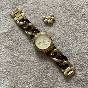 Michael Kors Watch Tortoise Chain Style